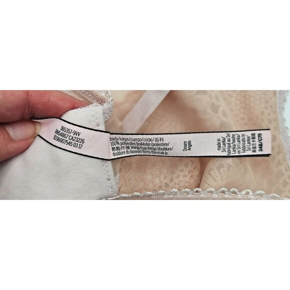 NWOT Victoria's Secret Dream Angels Lace Blush Pink High Neck Bralette Sheer 34B - Picture 5 of 5